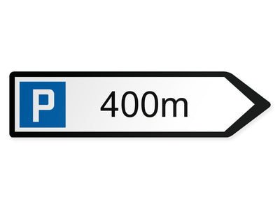 wegweiser-rechts-mittel-distanz-zum-parkplatz